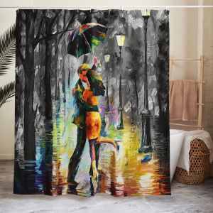 DANCE UNDER THE RAIN BW - Shower curtain