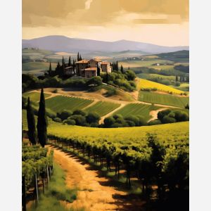 Tuscan vineyard beauty