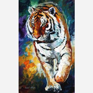 tiger painting, tiger oil painting, painting tiger, colorful tiger painting, tiger painting on canvas, bengal tiger art, bengal tiger painting