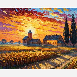 oil painting, hand-painted artwork, oil on canvas