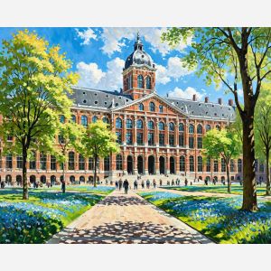 oil painting, hand-painted artwork, oil on canvas