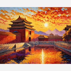 oil painting, hand-painted artwork, oil on canvas