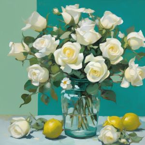 oil painting, hand-painted artwork, oil on canvas