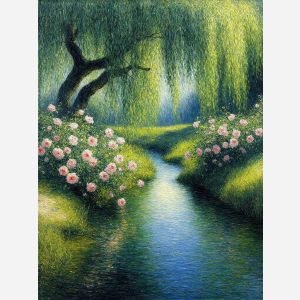 oil painting, hand-painted artwork, oil on canvas