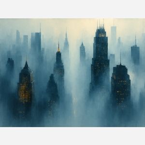 Skyscrapers Disappearing into the Fog