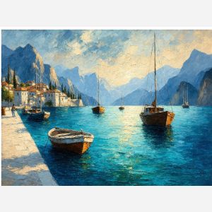 Morning Boats on Lake Como’s Blue Bay