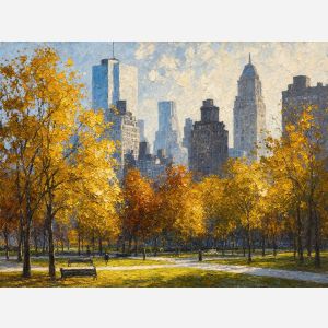Fall Trees in the Heart of the City
