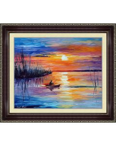 LAKE OKEECHOBEE - SUNSET FISHING - FRAMED