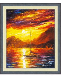 SUNSET ABOVE THE HILL - FRAMED