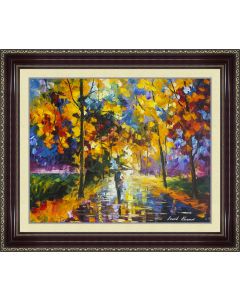 ALONE AROUND LEAVES - FRAMED