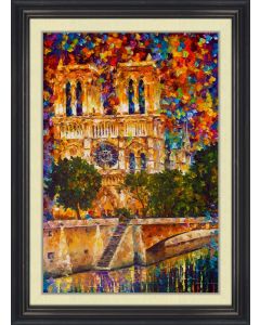 NOTREDAME DE PARIS AT SIENNE RIVER - FRAMED