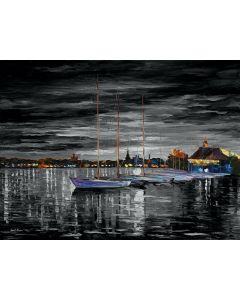 HELSINKI - SAILBOATS AT YACHT CLUB BW