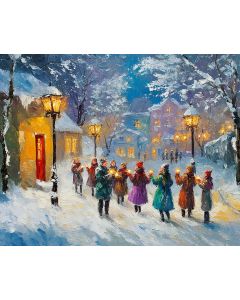 CAROLERS UNDER LANTERNS