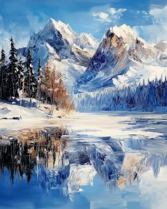FROZEN LAKE MIRROR