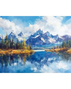 TETONS LAKE REFLECTION