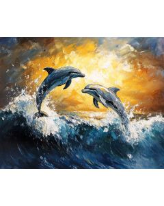 DOLPHINS IN SUNBEAMS