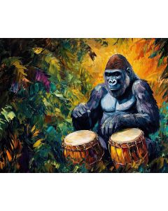 THE DRUMMING GORILLA'S JUNGLE RHYTHM