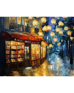 PARISIAN BOOKSHOP AMONG FLOATING LANTERNS
