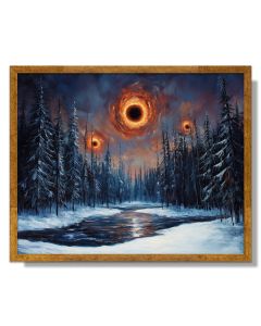 SWEDISH FOREST BENEATH AN ECLIPSE - FRAMED