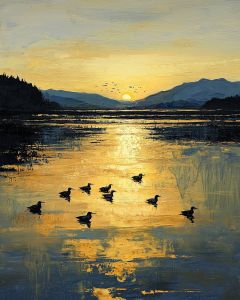 CALM WATERS AT DUSK