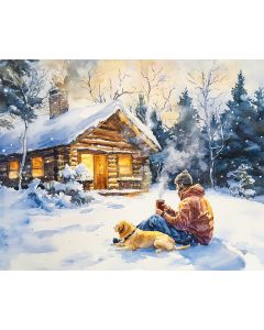 WINTER CABIN PEACE