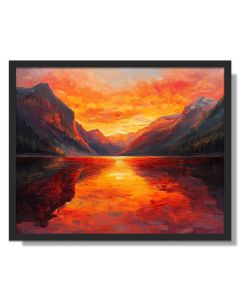 SCARLET REFLECTION - FRAMED