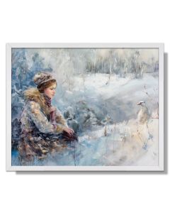 WINTER BIRD FEEDING - FRAMED