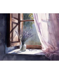 LAVENDER WINDOW SCENE