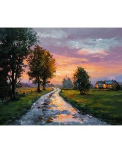 RURAL ROAD AFTER RAIN