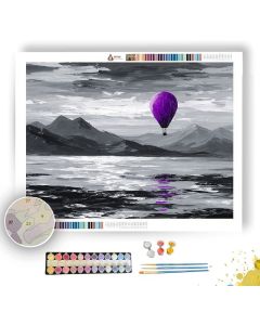 VIOLET VESTIGE BW - Paint by Numbers Full Kit