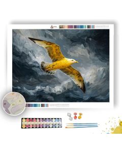 GOLDEN GULL BW - Paint by Numbers Full Kit