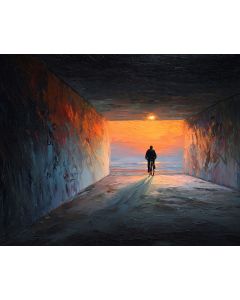 CYCLIST AT DUSK