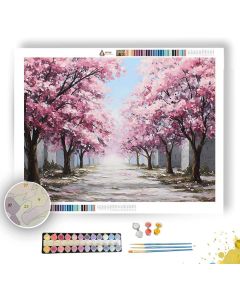 CHERRY BLOSSOM LANE - Paint by Numbers Full Kit