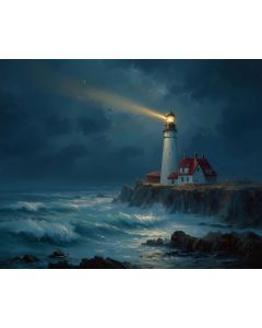 LIGHTHOUSE AT NIGHT