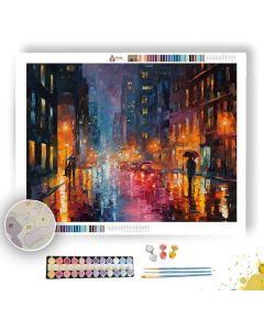 RAINY CITYSCAPE - Paint by Numbers Full Kit