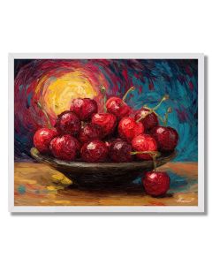 A BOWL OF CHERRIES - FRAMED