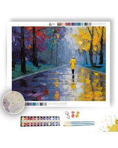 A RAINY DAY AT THE PARK - Paint by Numbers Full Kit