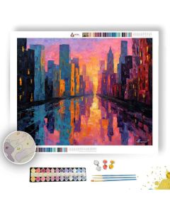 THE CITY AT DAWN - Paint by Numbers Full Kit