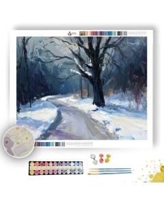 THE SNOWY PATH - Paint by Numbers Full Kit