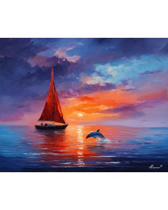 SAILBOAT AT DUSK