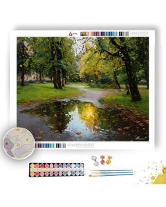 RAIN-SOAKED PARK - Paint by Numbers Full Kit