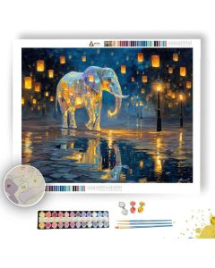 GLASS ELEPHANT - Paint by Numbers Full Kit