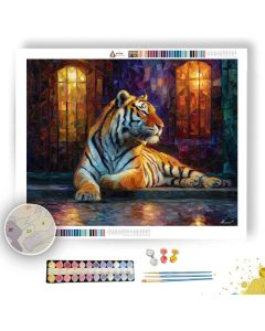 STAINED TIGER - Paint by Numbers Full Kit