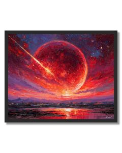 CRIMSON ORBIT - FRAMED