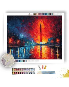 CRIMSON OBELISK - Paint by Numbers Full Kit