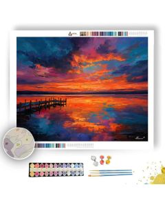 RAINBOW SUNSET REFLECTIONS - Paint by Numbers Full Kit