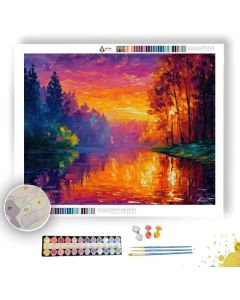 SUNRISE OVER RIVER - Paint by Numbers Full Kit