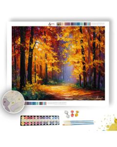 PATH OF AUTUMN GLOW - Paint by Numbers Full Kit