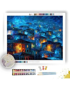THE BLUE VILLAGE SKY - Paint by Numbers Full Kit