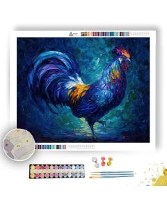 THE BLUE ROOSTER - Paint by Numbers Full Kit